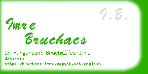 imre bruchacs business card